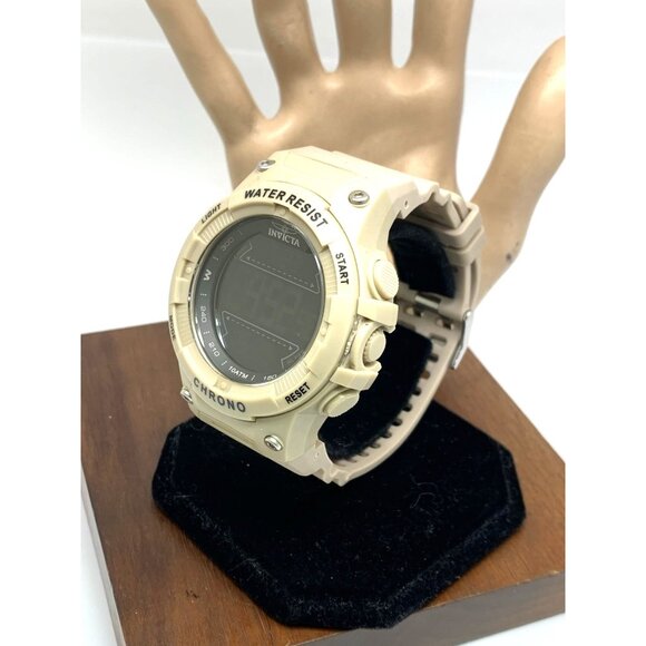 Invicta Racing Men's Watch 47526 Quartz Digital Light Brown Resin Strap 52mm - Picture 14 of 14